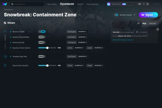 Snowbreak: Containment Zone hilelerin ekran görüntüsü