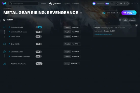 Metal Gear Rising: Revengeance Achievements