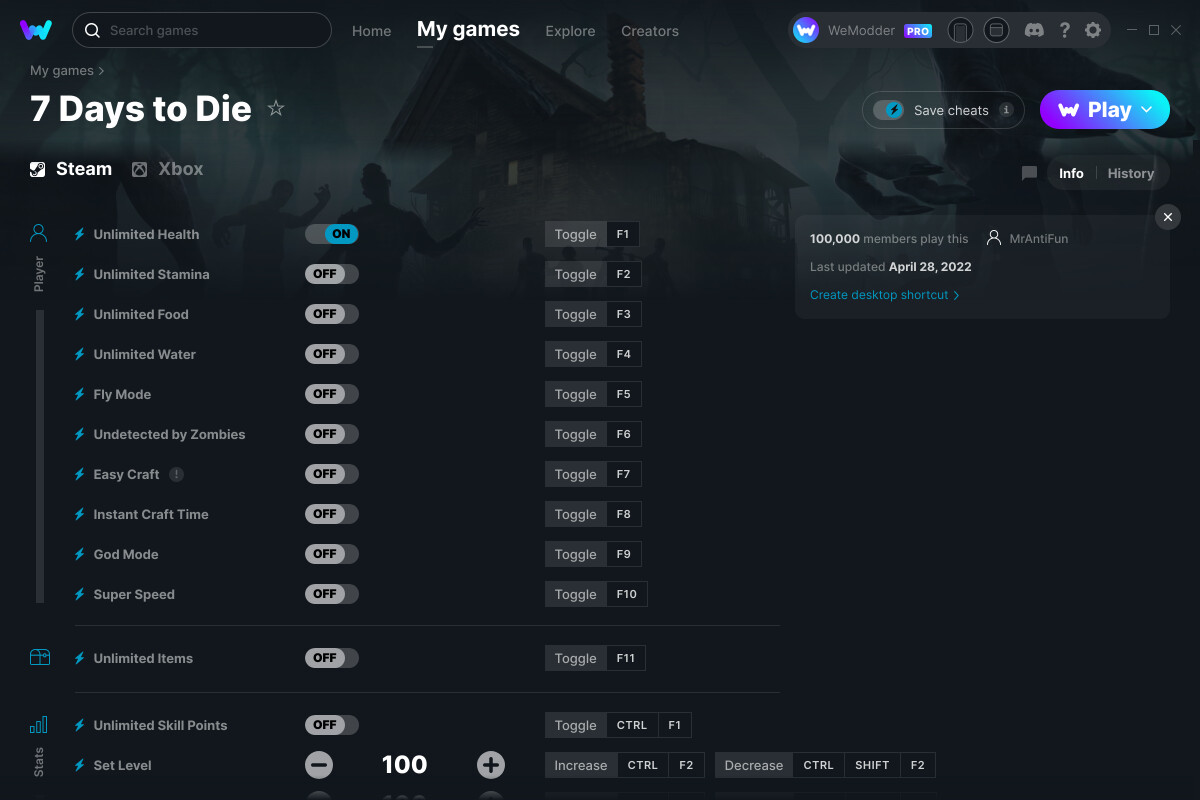 7 Days to Die Cheats and Trainer for Steam Trainers WeMod Community