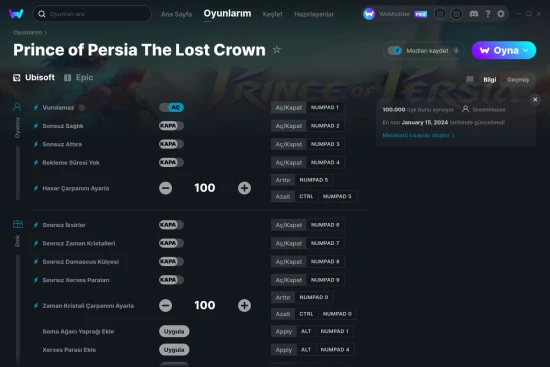 Prince of Persia The Lost Crown hilelerin ekran görüntüsü
