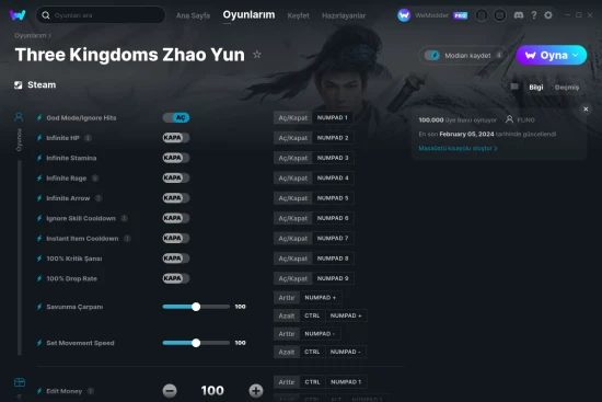 Three Kingdoms Zhao Yun hilelerin ekran görüntüsü