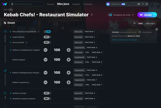Capture d'écran de triches de Kebab Chefs! - Restaurant Simulator