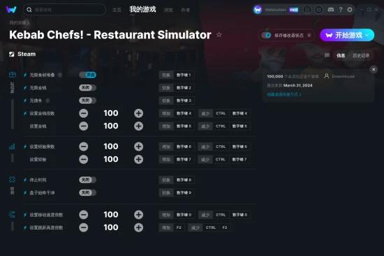Kebab Chefs! - Restaurant Simulator 修改器截图
