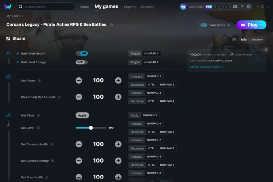 Corsairs Legacy - Pirate Action RPG & Sea Battles cheats screenshot