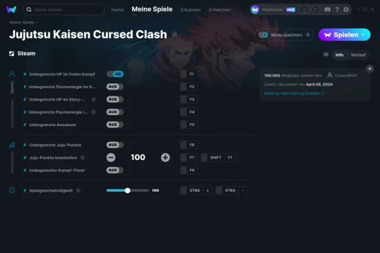 Jujutsu Kaisen Cursed Clash Cheats Screenshot