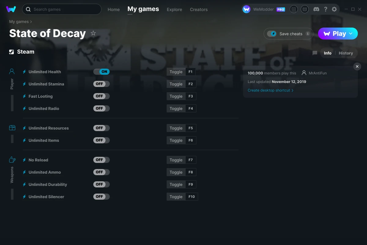 State of Decay GAME TRAINER Breakdown v1.6 +11 TRAINER - download