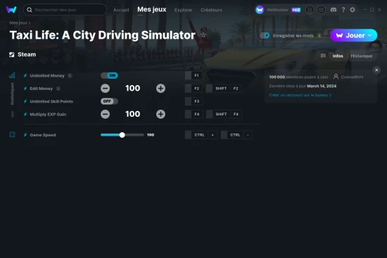 Capture d'écran de triches de Taxi Life: A City Driving Simulator