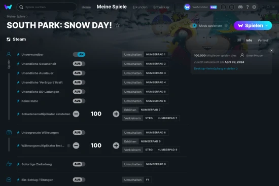 SOUTH PARK: SNOW DAY! Cheats Screenshot