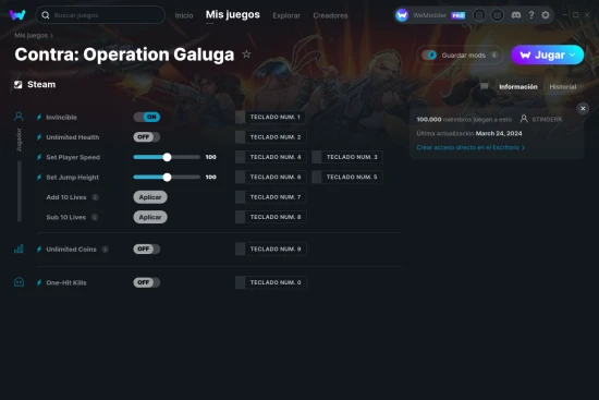 captura de pantalla de las trampas de Contra: Operation Galuga