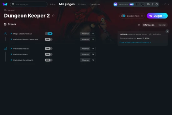 captura de pantalla de las trampas de Dungeon Keeper 2