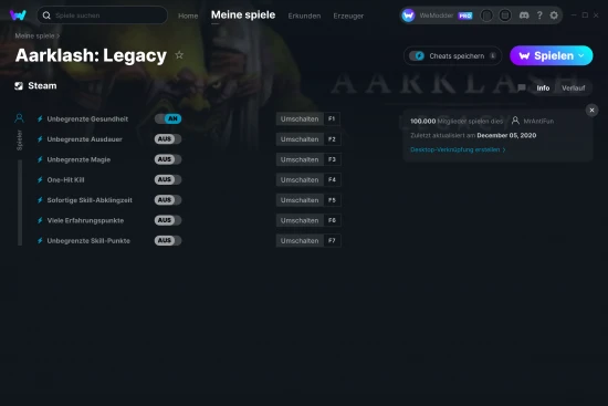 Aarklash: Legacy Cheats Screenshot