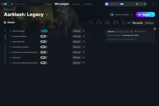 captura de pantalla de las trampas de Aarklash: Legacy