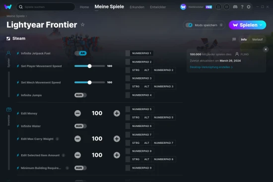 Lightyear Frontier Cheats Screenshot