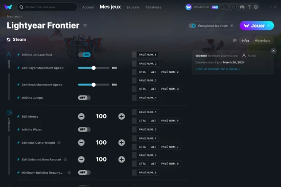 Capture d'écran de triches de Lightyear Frontier