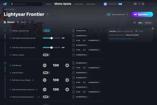 Lightyear Frontier Cheats Screenshot