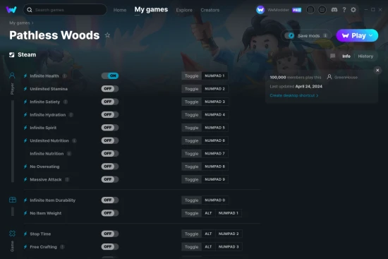 Pathless Woods cheats screenshot