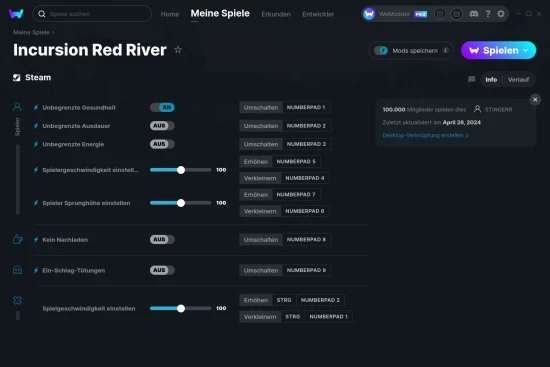 Incursion Red River Cheats Screenshot