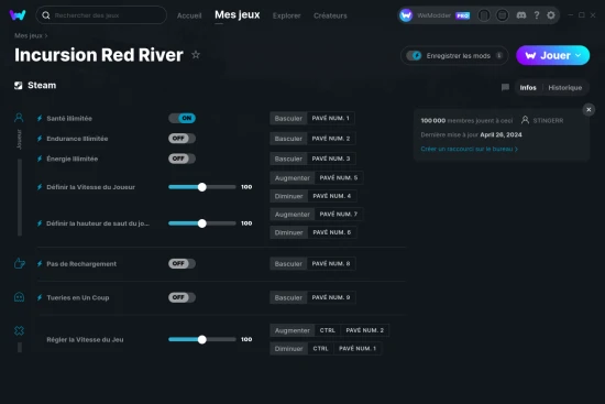 Capture d'écran de triches de Incursion Red River