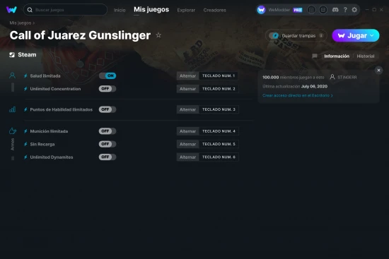captura de pantalla de las trampas de Call of Juarez Gunslinger