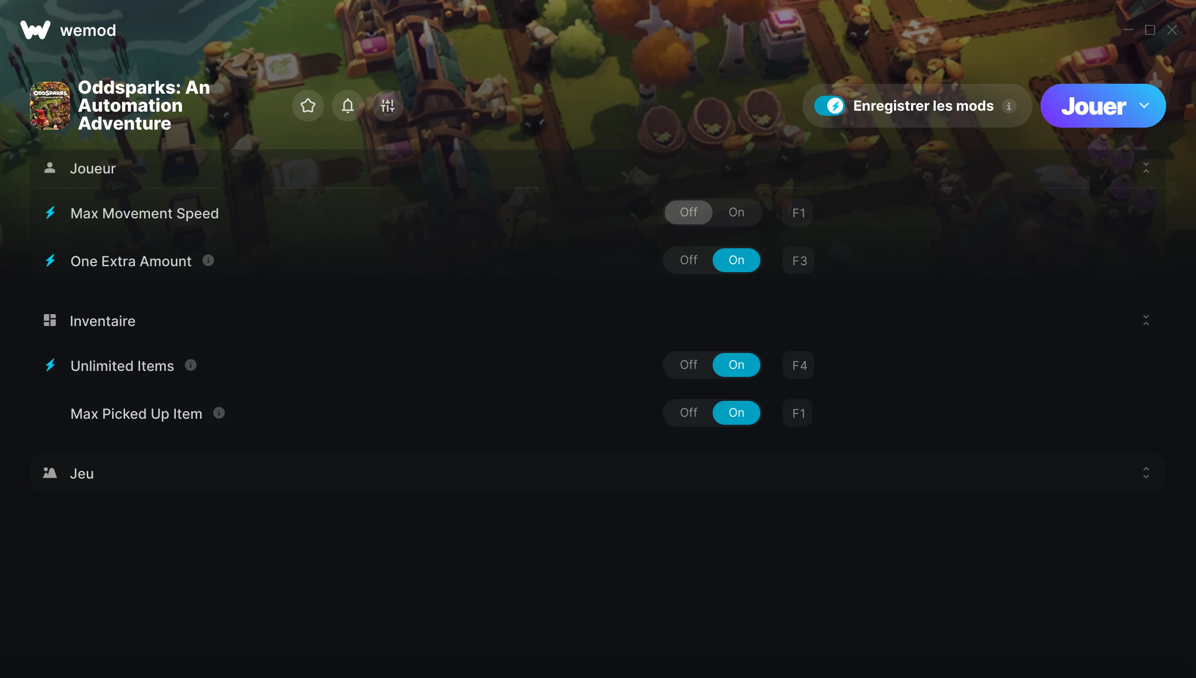 Capture d’écran des cheats pour Oddsparks: An Automation Adventure