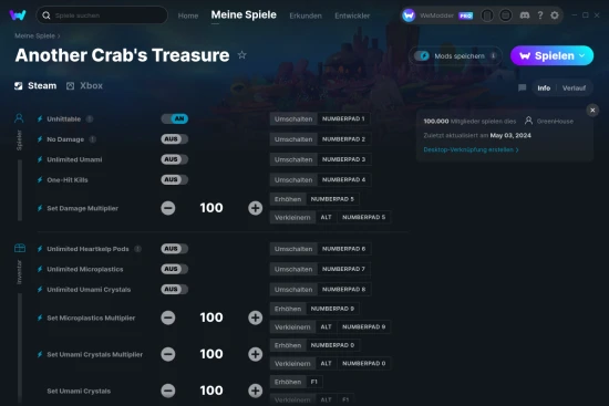 Another Crab's Treasure Cheats Screenshot