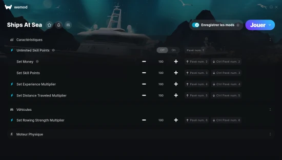 Capture d’écran des cheats pour Ships At Sea