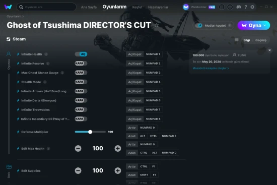 Ghost of Tsushima DIRECTOR'S CUT hilelerin ekran görüntüsü