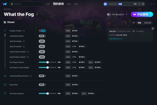 What the Fog 修改器截图