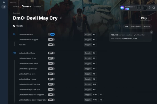 DmC: Devil May Cry cheats screenshot