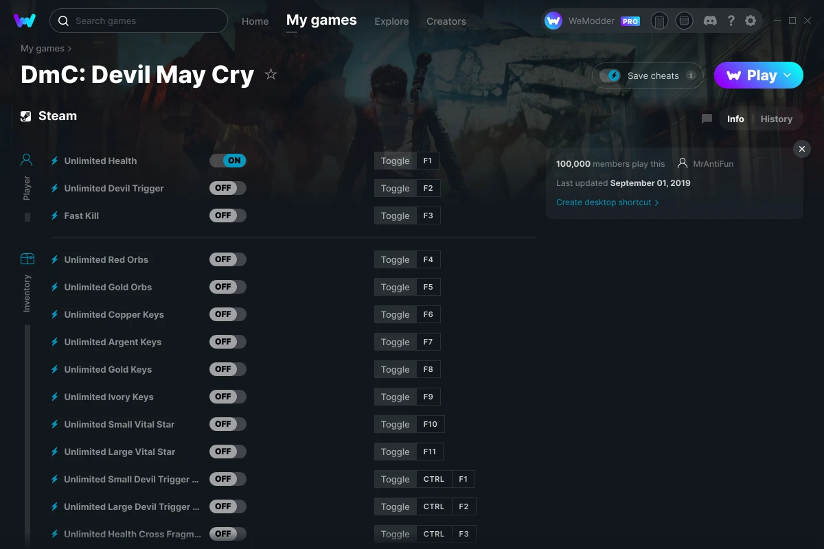 DMC: Devil May Cry Steam Key GLOBAL