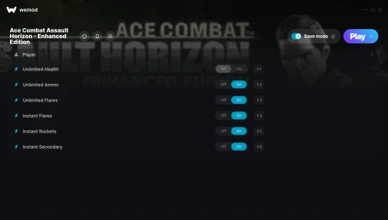 Ace Combat Assault Horizon - Enhanced Edition cheats screenshot