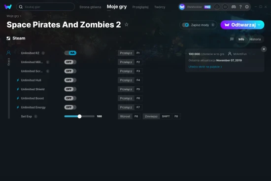cheaty Space Pirates And Zombies 2 zrzut ekranu