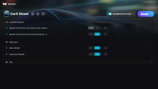 Capture d'écran de triches de CarX Street