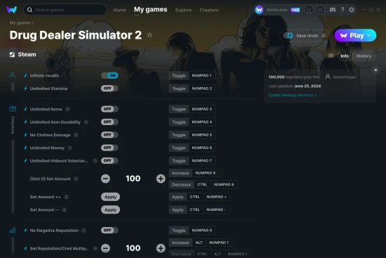 Drug Dealer Simulator 2 cheats screenshot