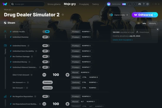 cheaty Drug Dealer Simulator 2 zrzut ekranu