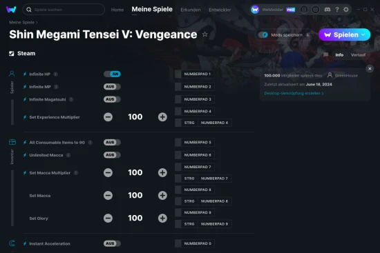 Shin Megami Tensei V: Vengeance Cheats Screenshot