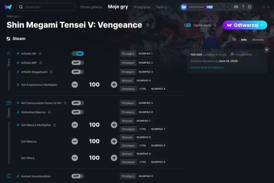 cheaty Shin Megami Tensei V: Vengeance zrzut ekranu