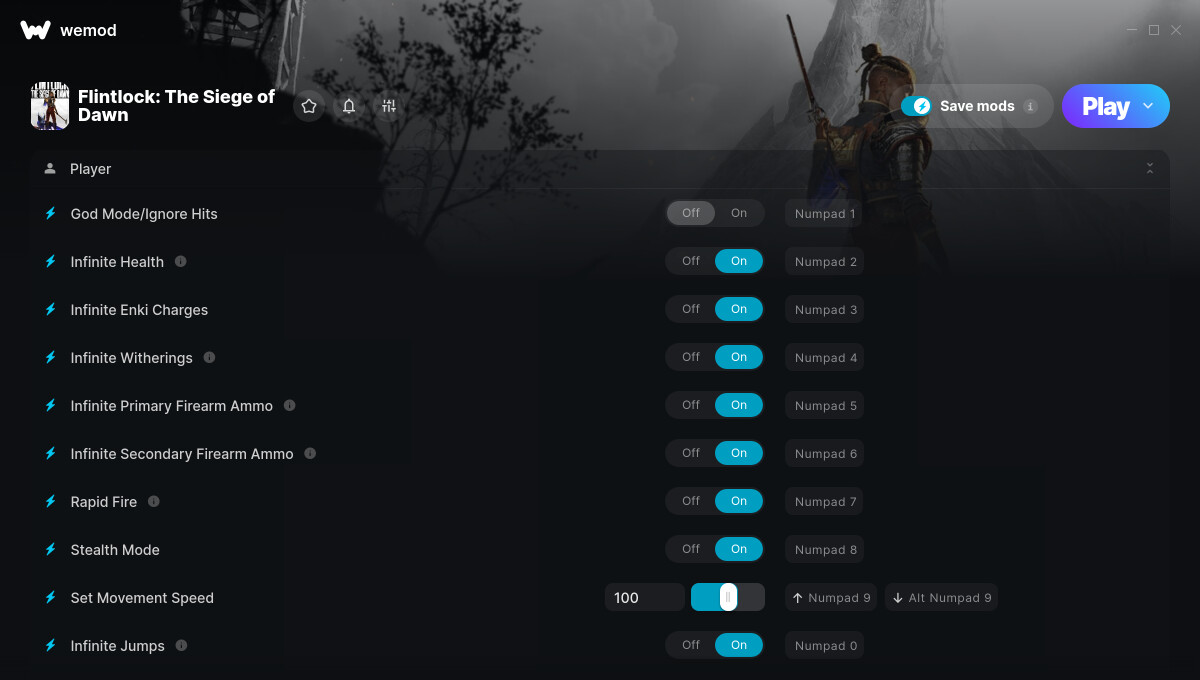 Flintlock: The Siege of Dawn Cheats and Trainer for Steam