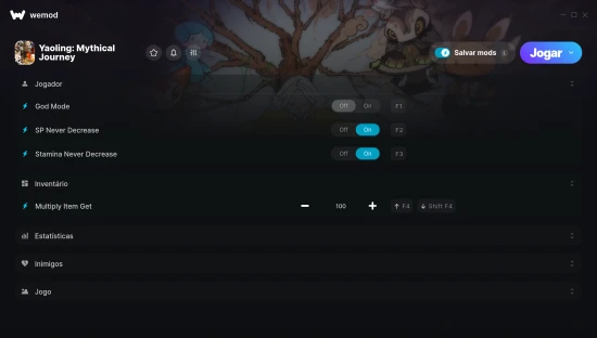Captura de tela de cheats do Yaoling: Mythical Journey