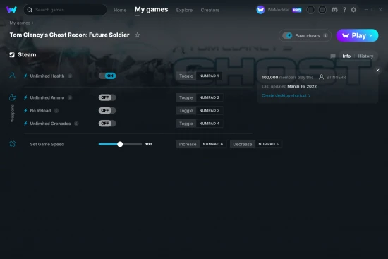 Tom Clancy's Ghost Recon: Future Soldier cheats screenshot