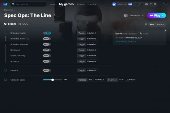 Spec Ops: The Line cheats screenshot