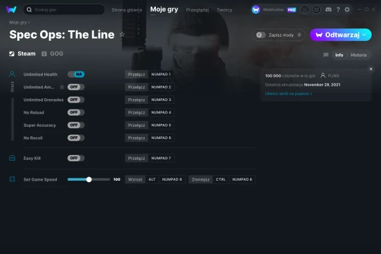 cheaty Spec Ops: The Line zrzut ekranu