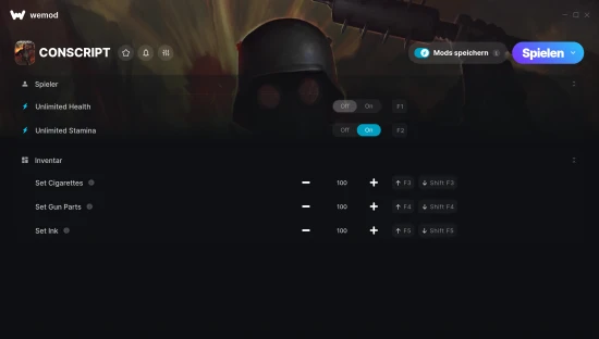 CONSCRIPT Cheats Screenshot