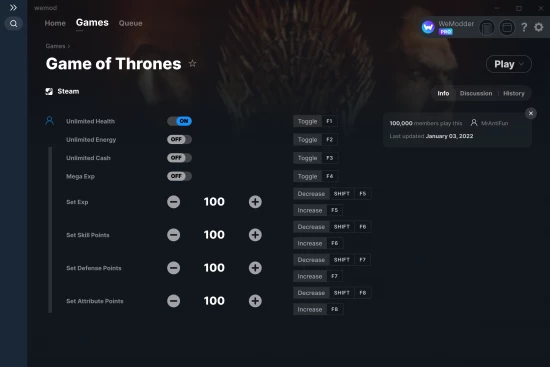 Game of Thrones cheats screenshot