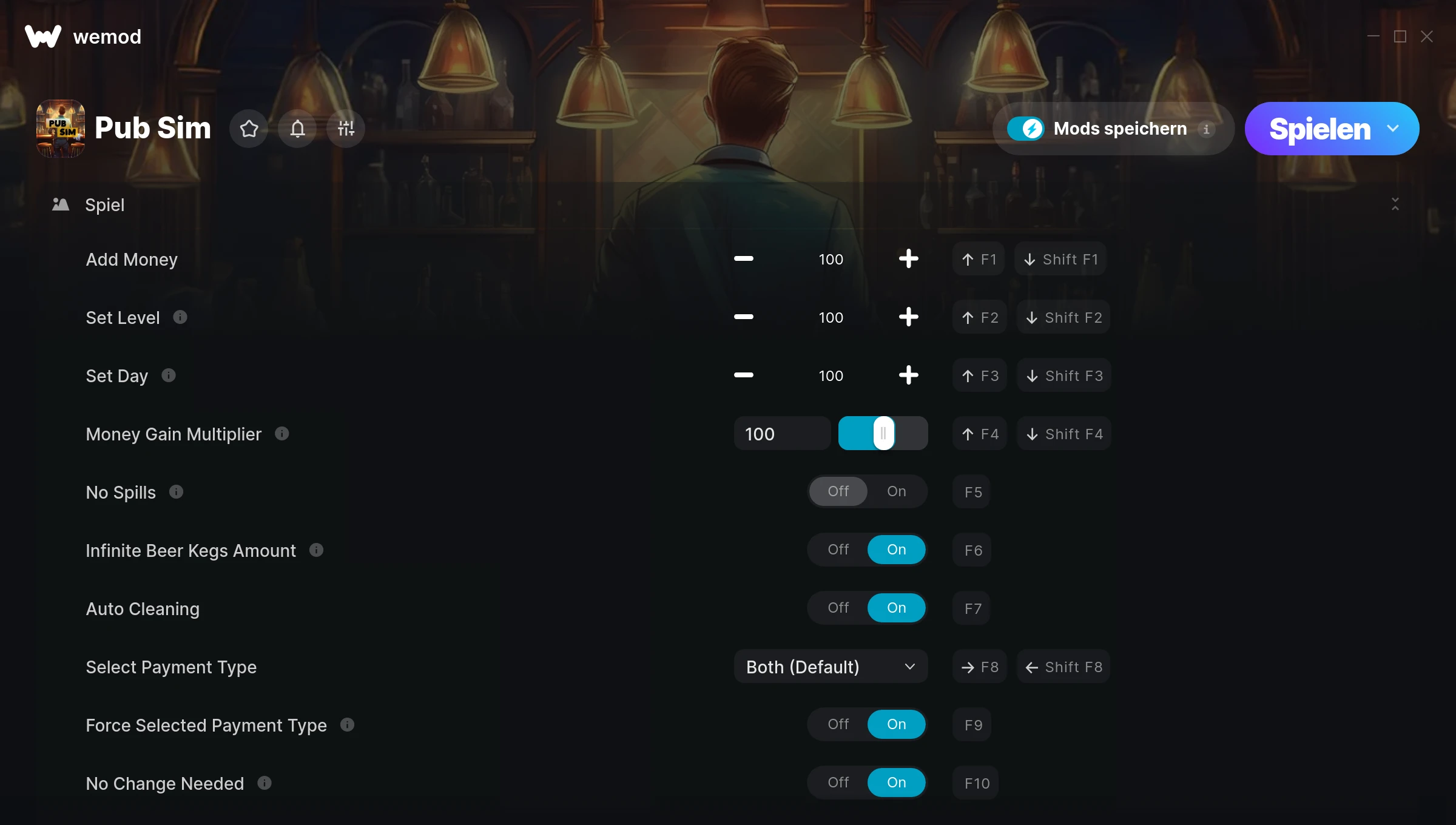 Pub Sim Cheats Screenshot