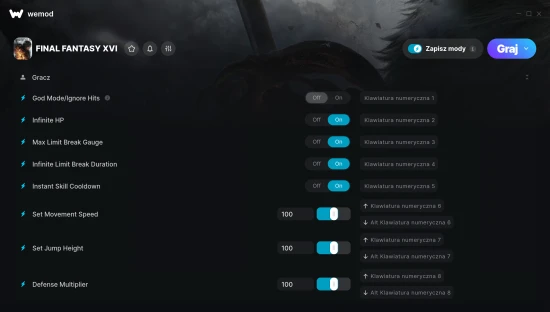 cheaty FINAL FANTASY XVI zrzut ekranu