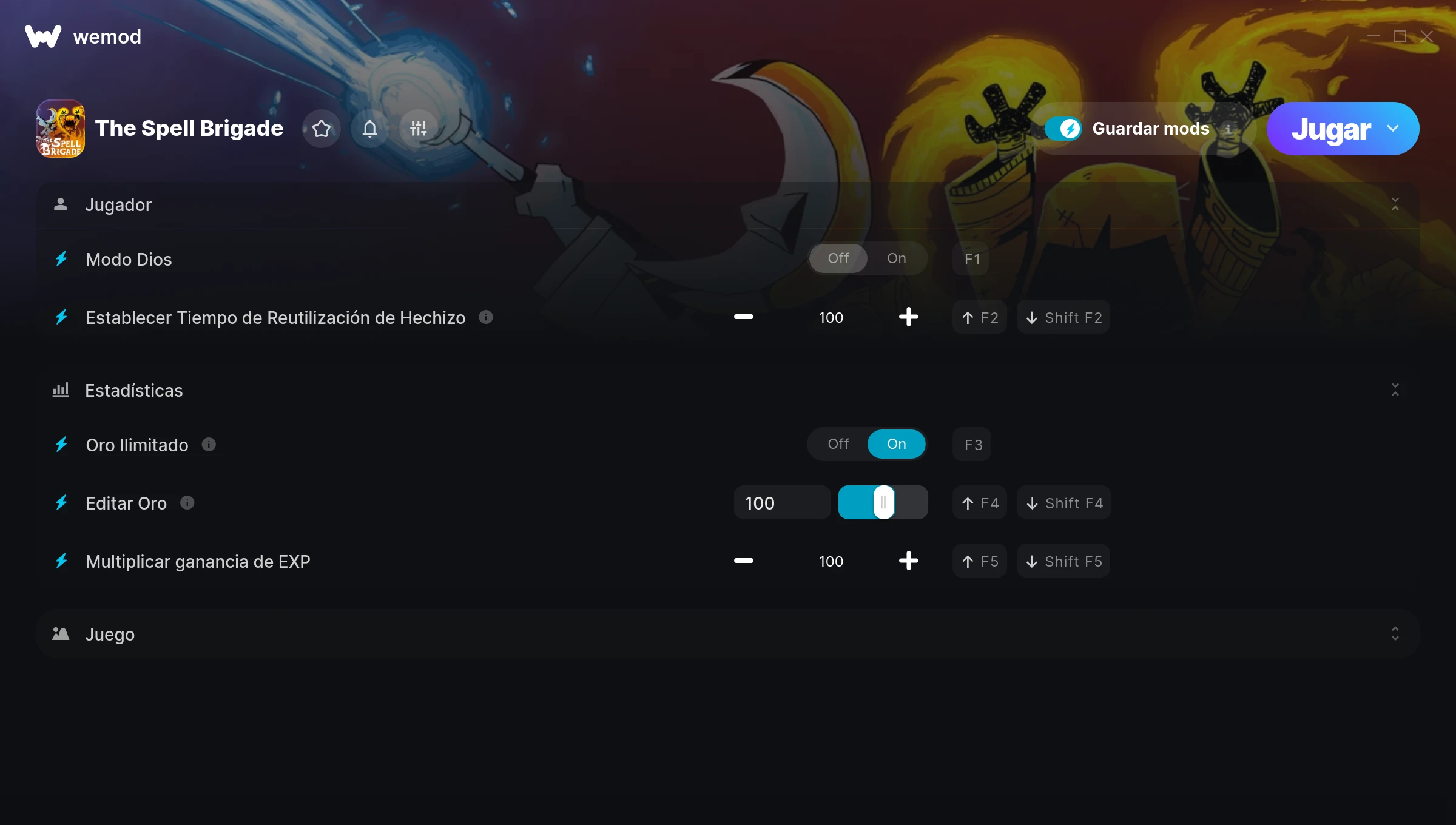 Captura de pantalla de las trampas de The Spell Brigade