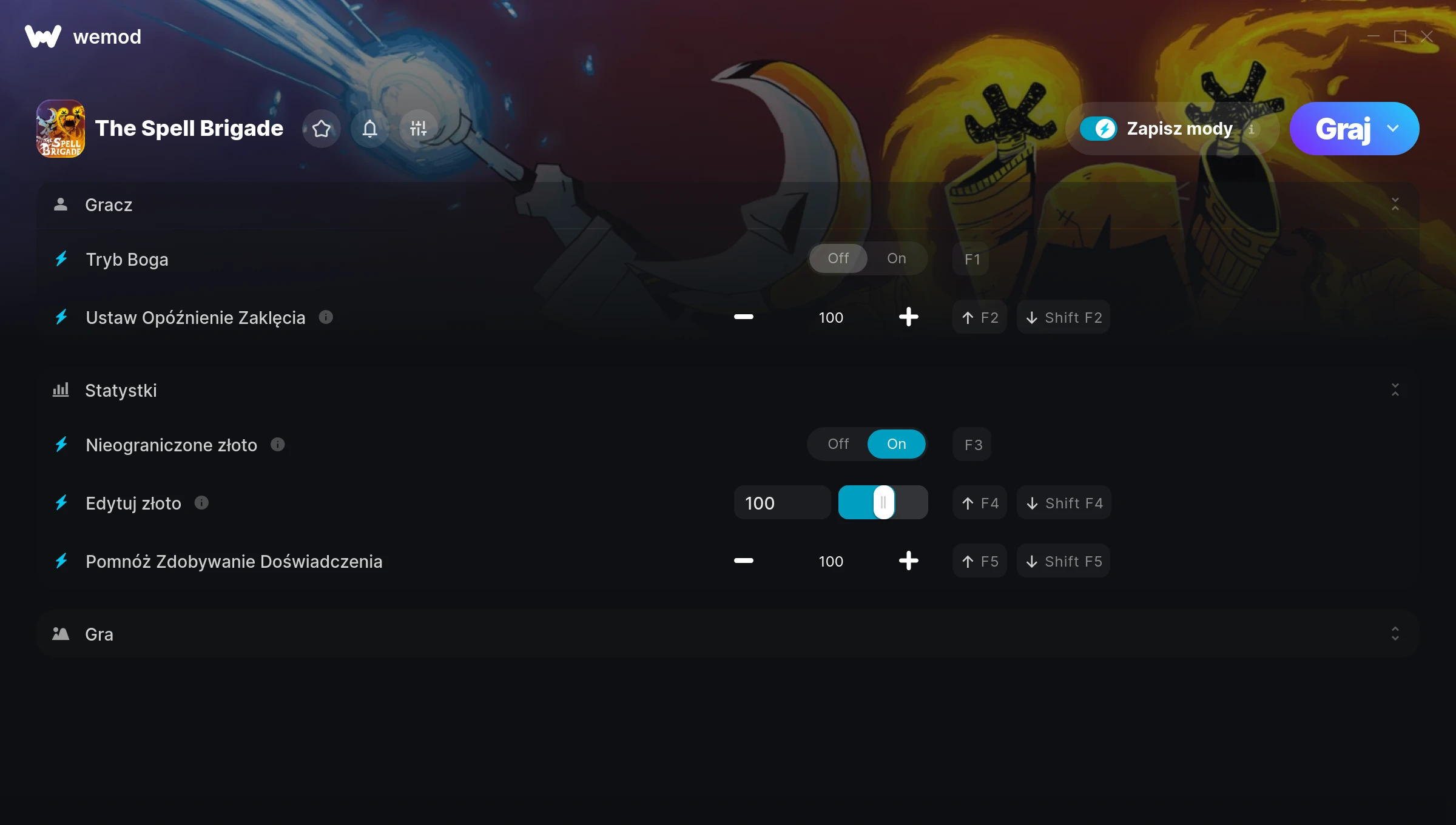 Cheaty do The Spell Brigade – zrzut ekranu