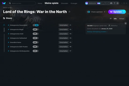 Lord of the Rings: War in the North Cheats Screenshot