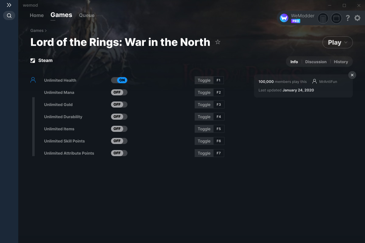 the lord of the rings war in the north cheats for pc